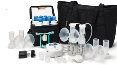 Ameda- Mya Joy Double Electric Breast Pump w/ Large Tote and Deluxe ...