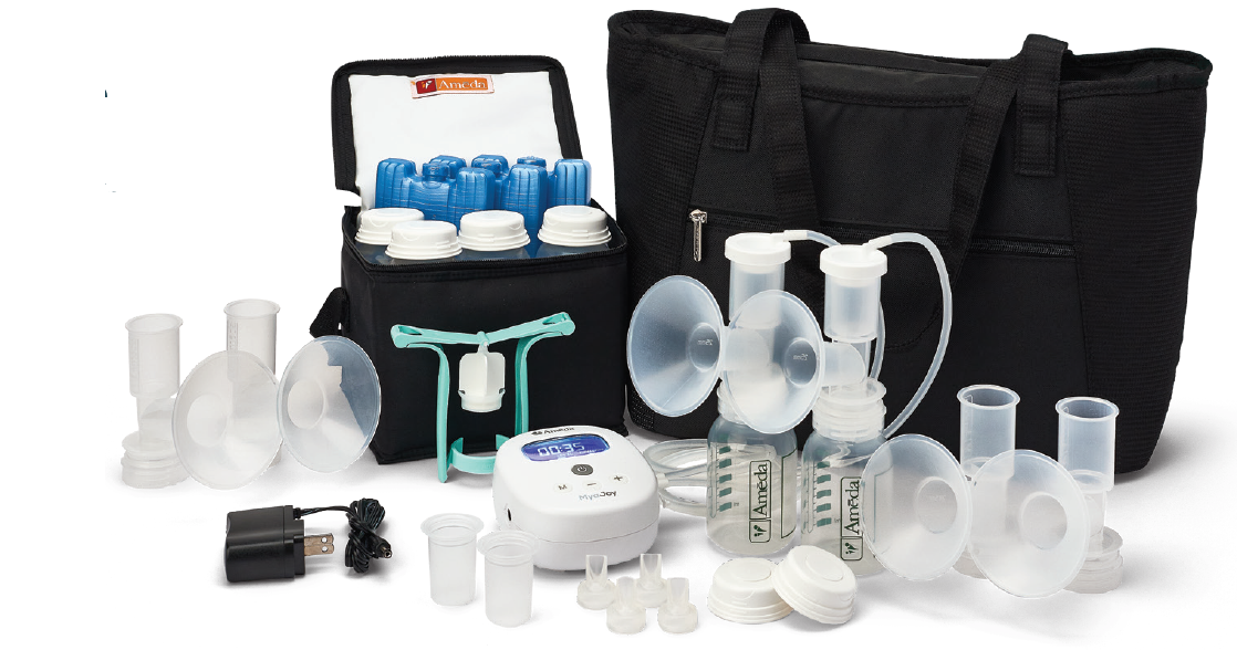 Ameda- Mya Joy Double Electric Breast Pump w/ Large Tote and Deluxe ...