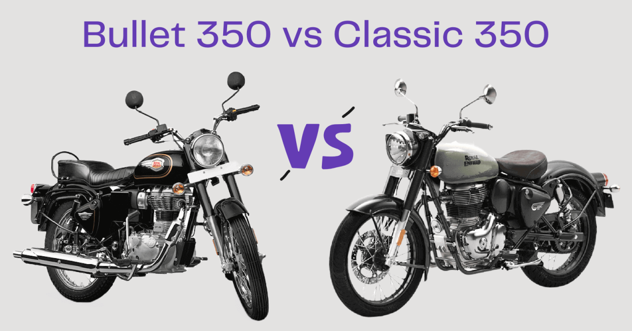 Bullet 350 vs Classic 350: Compare price, specs, and features