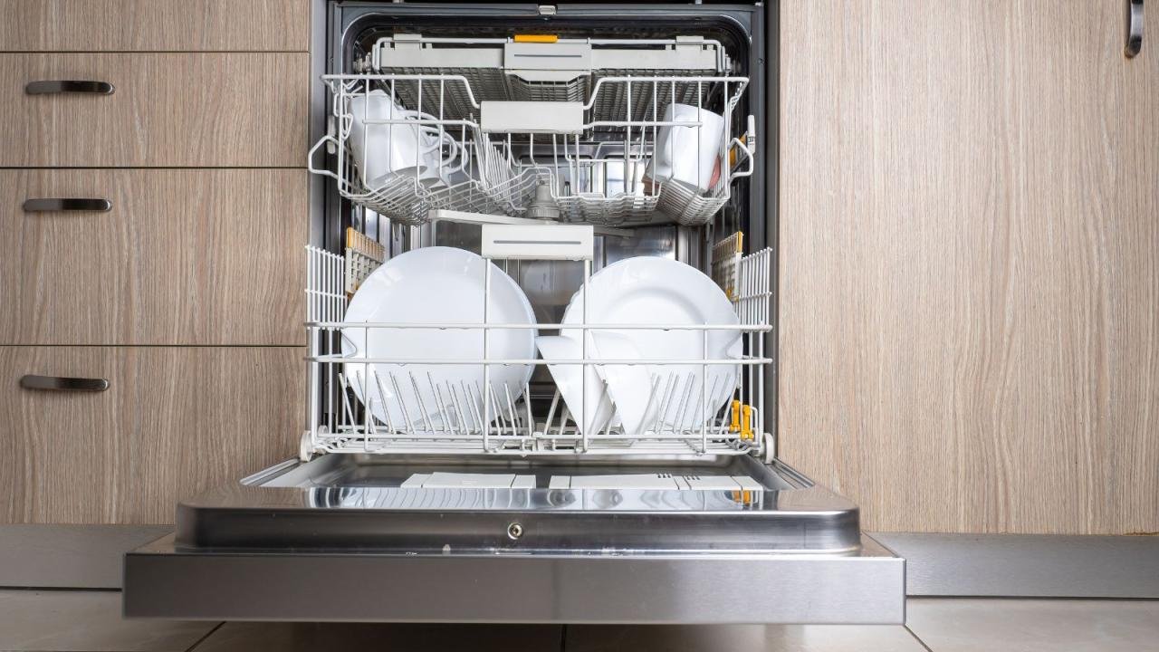 Transform an ugly old dishwasher from almond blah to a modern ...